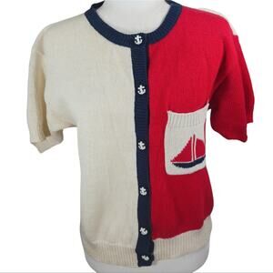 Vintage Eagles Eye Nautical Sweater EUC size M     WF106